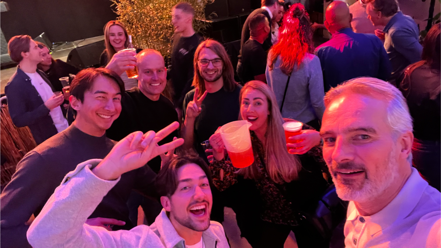 Winter terrace gathering