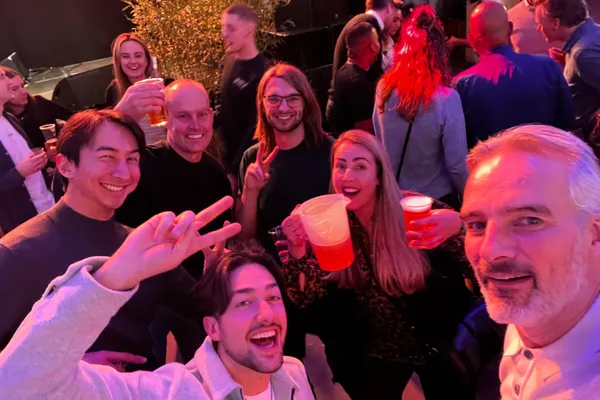 Winter terrace gathering